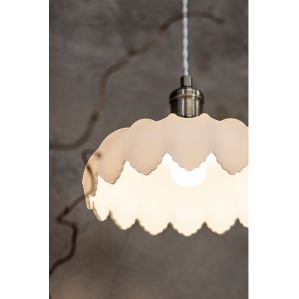 Markslöjd 108857 - Luster na lanku KURAGE 1xE27/40W/230V mosadz/biela