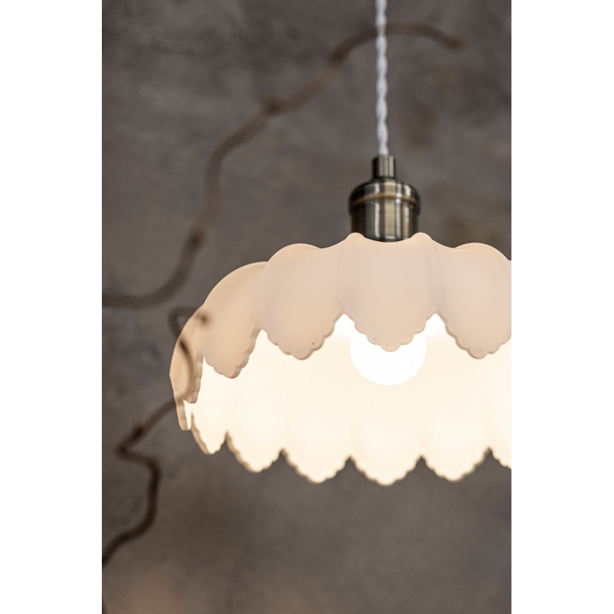 Markslöjd 108857 - Luster na lanku KURAGE 1xE27/40W/230V mosadz/biela