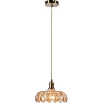 Markslöjd 108858 - Luster na lanku KURAGE 1xE27/40W/230V mosadz/dymová béžová