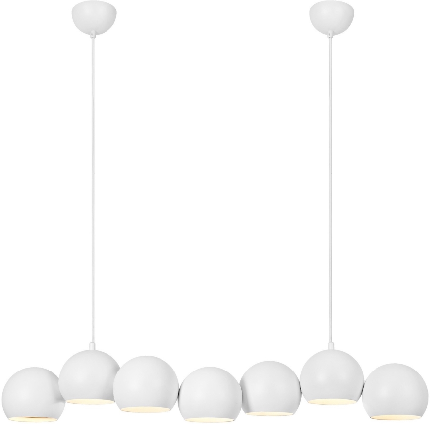 Markslöjd 108859 - Luster na lanku CUPOLO 7xE14/40W/230V biela