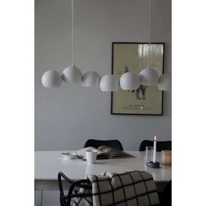 Markslöjd 108859 - Luster na lanku CUPOLO 7xE14/40W/230V biela