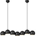 Markslöjd 108860 - Luster na lanku CUPOLO 7xE14/40W/230V čierna