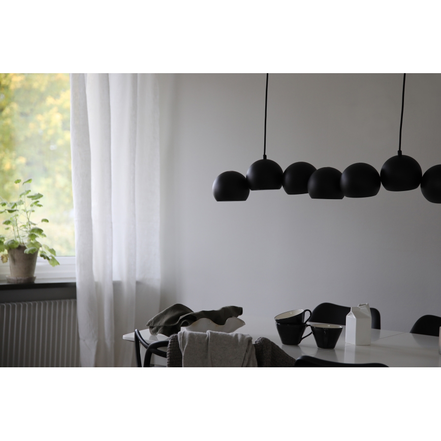 Markslöjd 108860 - Luster na lanku CUPOLO 7xE14/40W/230V čierna