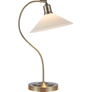 Markslöjd 108863 - Stolná lampa VELA 1xE27/40W/230V mosadz/biela