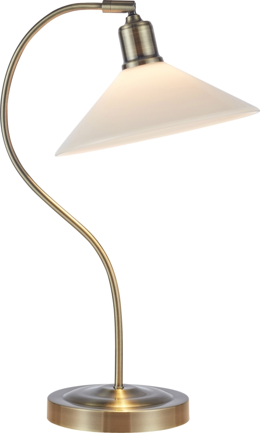 Markslöjd 108863 - Stolná lampa VELA 1xE27/40W/230V mosadz/biela