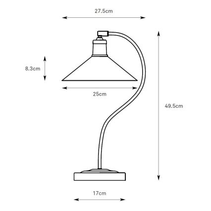 Markslöjd 108863 - Stolná lampa VELA 1xE27/40W/230V mosadz/biela