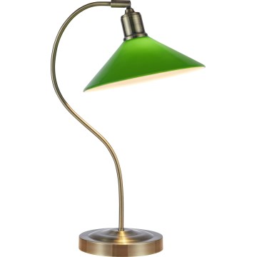 Markslöjd 108864 - Stolná lampa VELA 1xE27/40W/230V mosadz/zelená