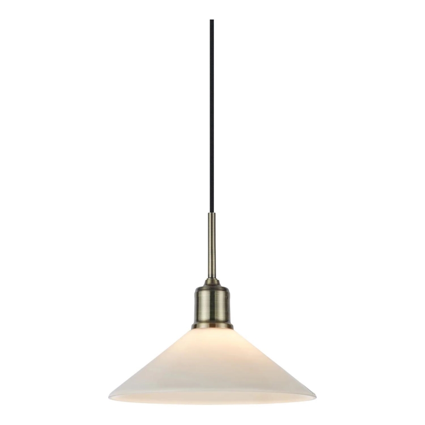 Markslöjd 108867 - Luster na lanku VELA 1xE27/40W/230V mosadz/biela