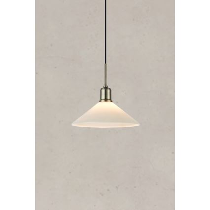 Markslöjd 108867 - Luster na lanku VELA 1xE27/40W/230V mosadz/biela