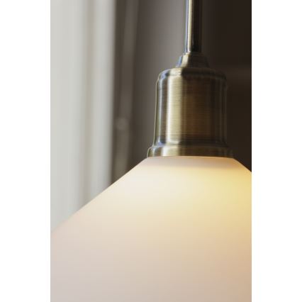 Markslöjd 108867 - Luster na lanku VELA 1xE27/40W/230V mosadz/biela