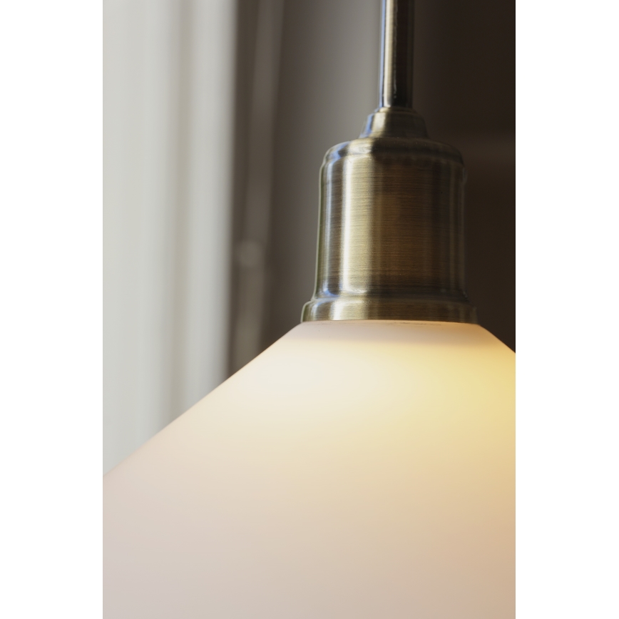 Markslöjd 108867 - Luster na lanku VELA 1xE27/40W/230V mosadz/biela