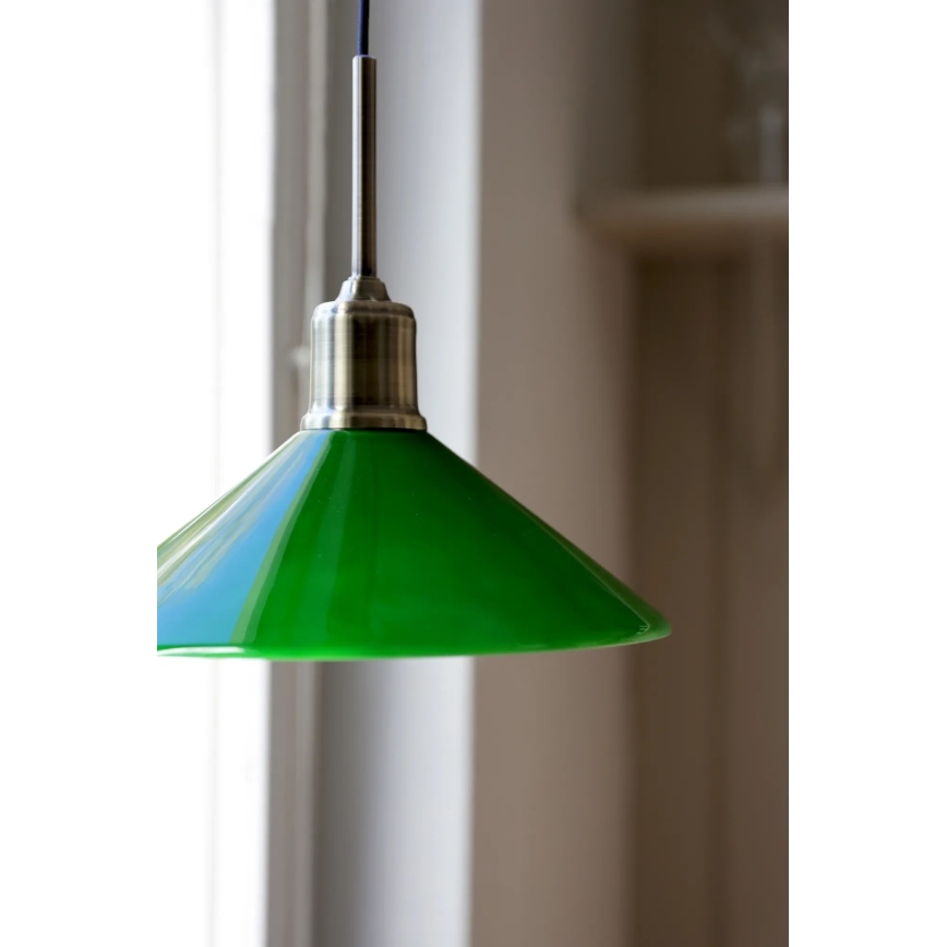 Markslöjd 108868 - Luster na lanku VELA 1xE27/40W/230V mosadz/zelená