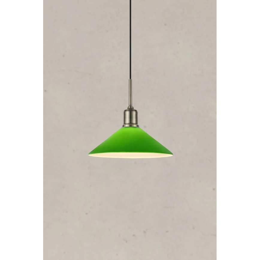 Markslöjd 108868 - Luster na lanku VELA 1xE27/40W/230V mosadz/zelená