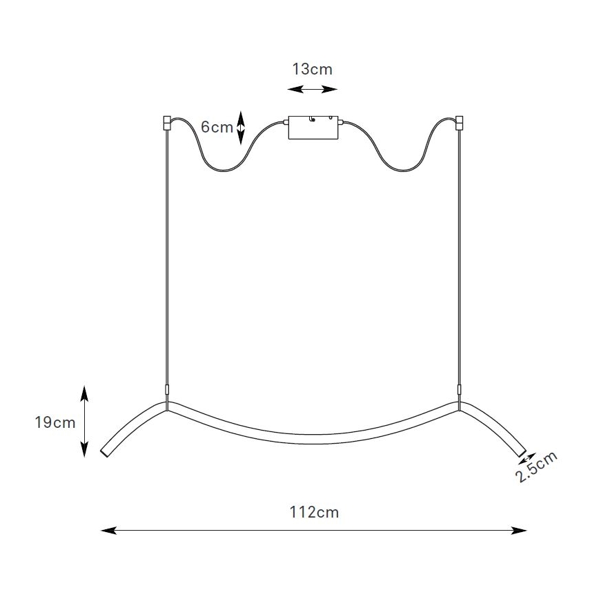 Markslöjd 108873 - stmievateľný LED luster na lanku MELT LED/13W/230V čierny