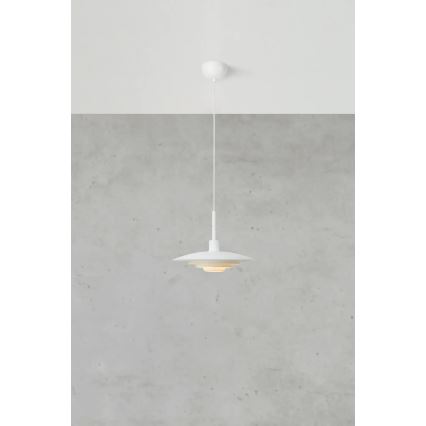 Markslöjd 108874 - Závesný luster PINY na lanku 1xE27/60W/230V pr. 35 cm biela