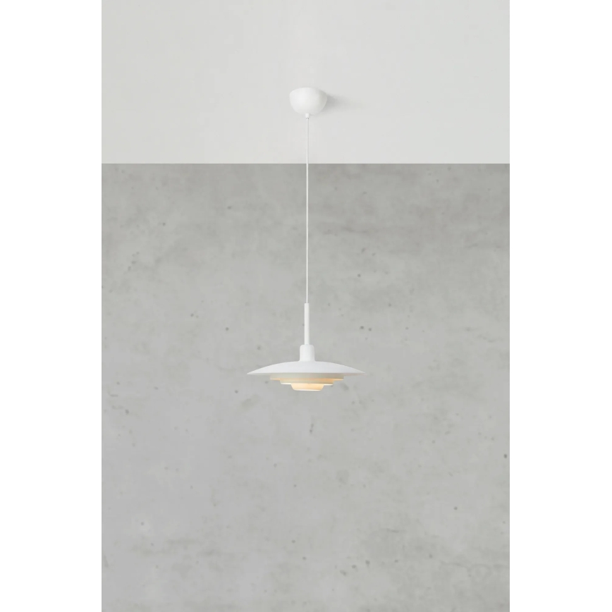 Markslöjd 108874 - Závesný luster PINY na lanku 1xE27/60W/230V pr. 35 cm biela