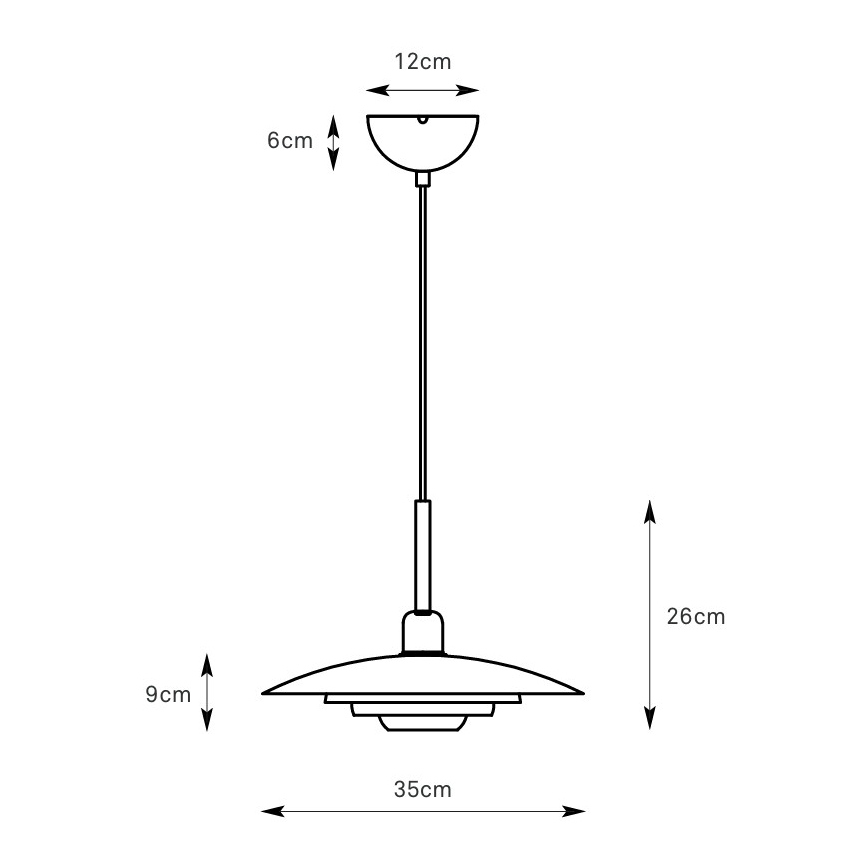 Markslöjd 108874 - Závesný luster PINY na lanku 1xE27/60W/230V pr. 35 cm biela