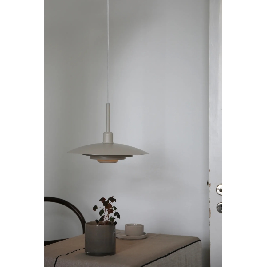 Markslöjd 108875 - Závesné svietidlo na lanku PINY 1xE27/60W/230V pr. 35 cm béžové