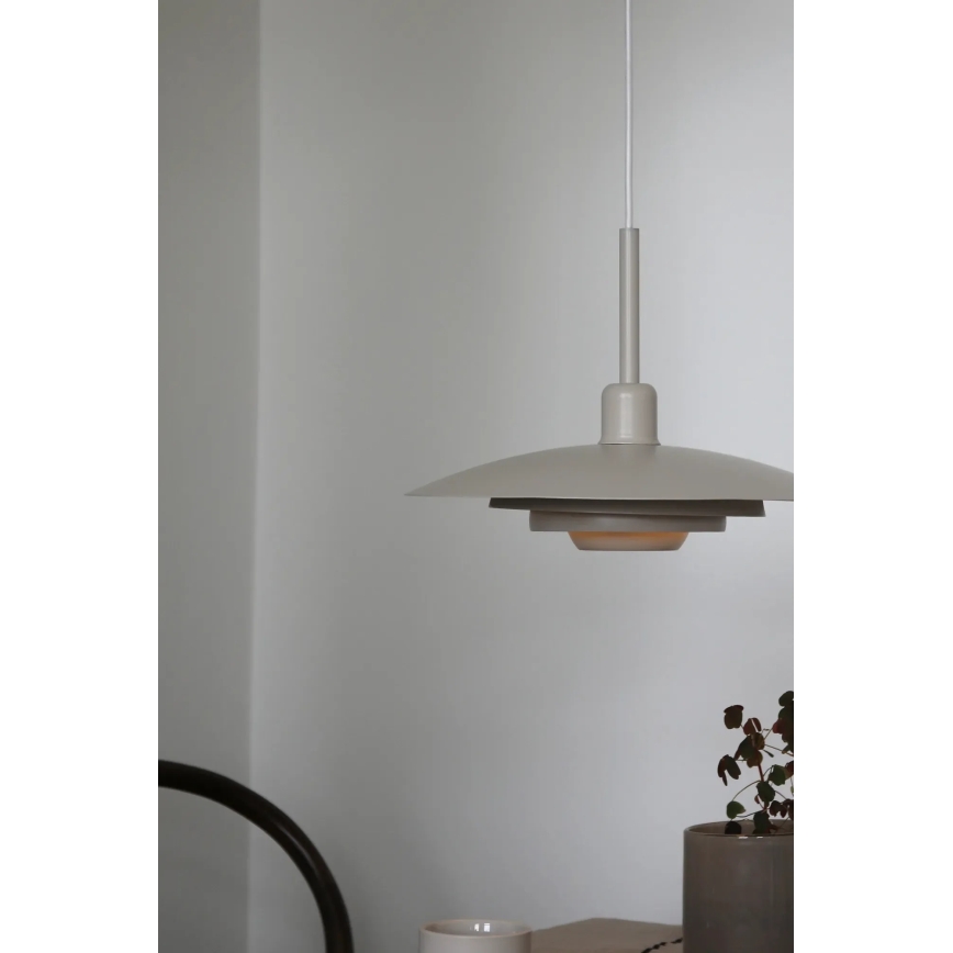 Markslöjd 108875 - Závesné svietidlo na lanku PINY 1xE27/60W/230V pr. 35 cm béžové