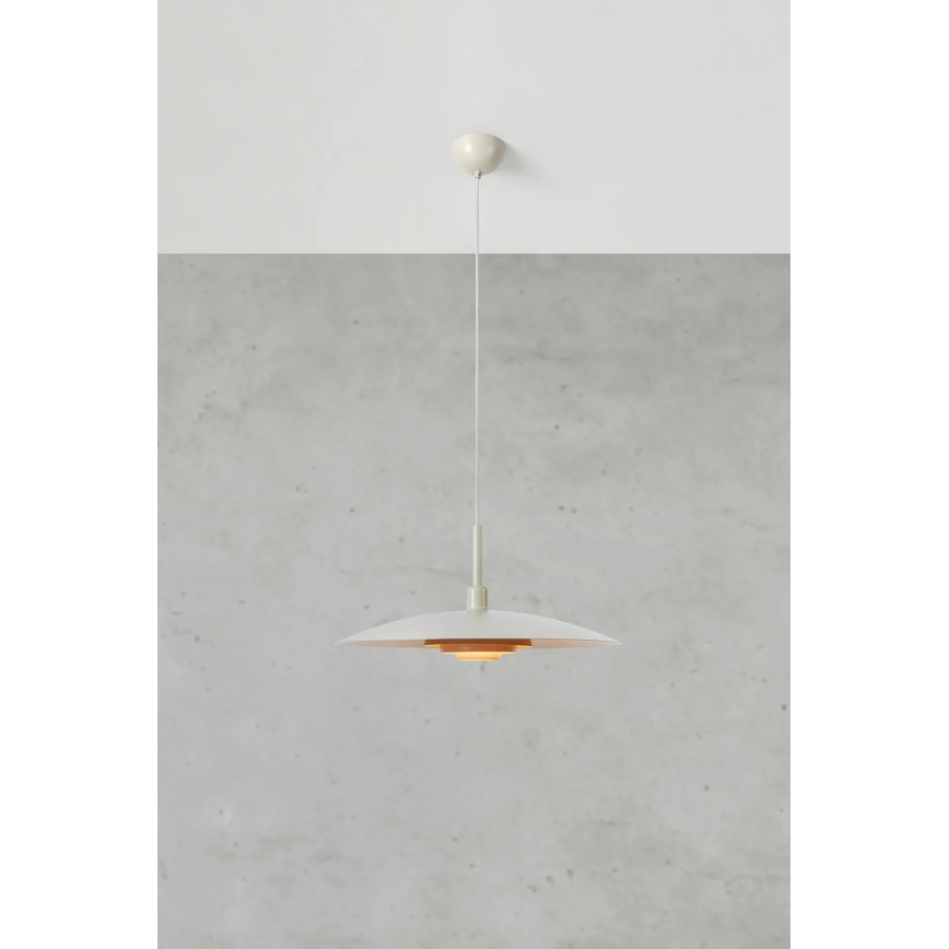 Markslöjd 108877 - Závesné svietidlo na lanku PINY 1xE27/60W/230V priemer 57 cm, béžové