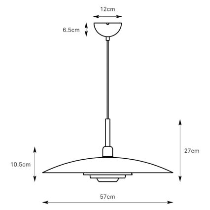 Markslöjd 108877 - Závesné svietidlo na lanku PINY 1xE27/60W/230V priemer 57 cm, béžové