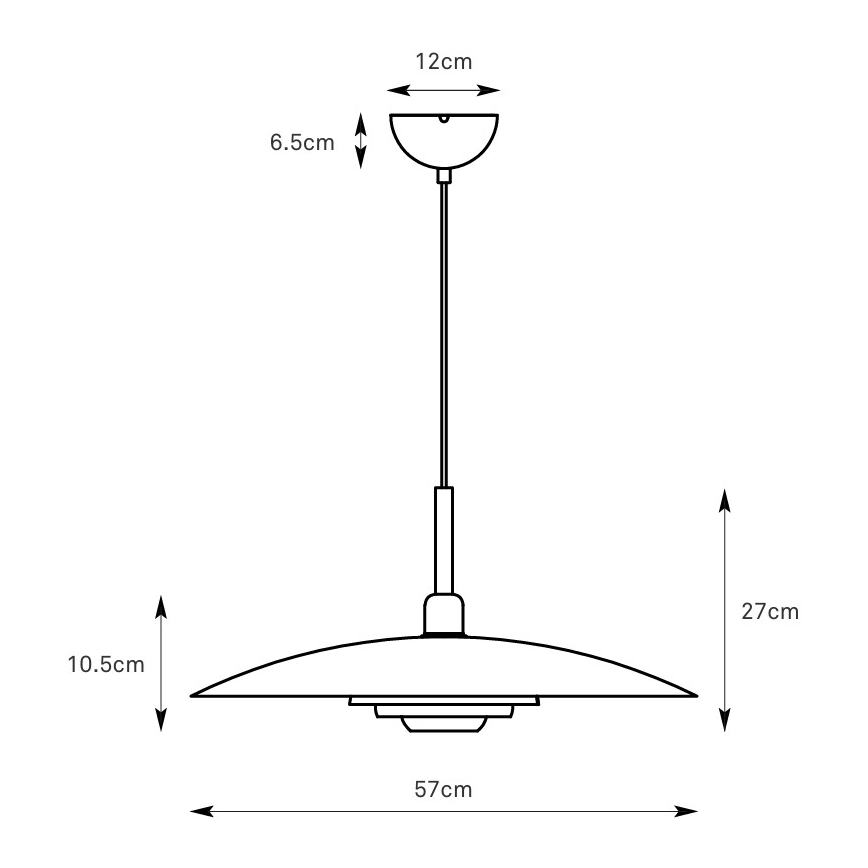 Markslöjd 108877 - Závesné svietidlo na lanku PINY 1xE27/60W/230V priemer 57 cm, béžové