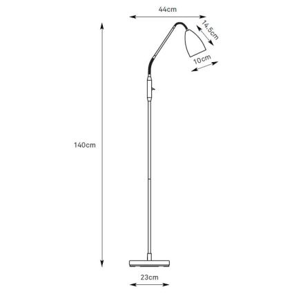 Markslöjd 108888 - LED stmievateľná stojacia lampa PATRO LED/4,9W/230V CRI 90 sivá