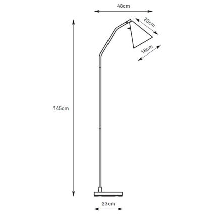 Markslöjd 108889 - stmievateľná stojacia LED lampa FUNIL LED/4,9W/230V CRI 90 čierna