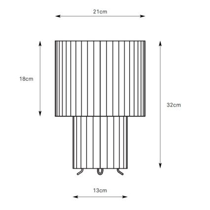Markslöjd 108895 - Stolová lampa CATIS 1xE27/60W/230V 32 cm biela