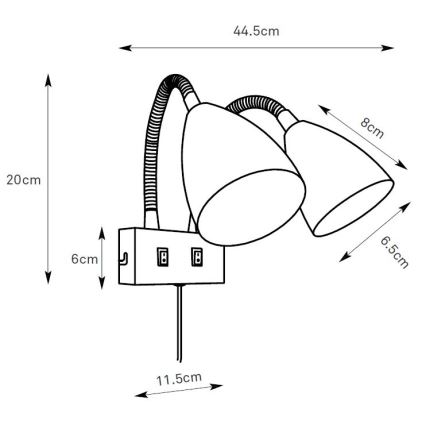 Markslöjd 108900 - Nástenné bodové svietidlo CIRO 2xGU10/7W/230V biele