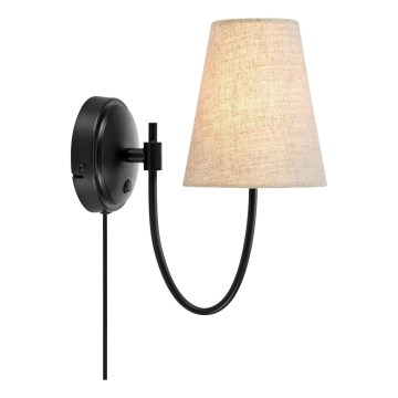 Markslöjd 108907 - Nástenné svietidlo AMAR 1xE14/40W/230V ľan/čierna