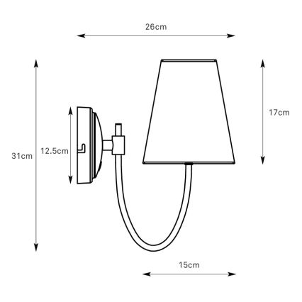 Markslöjd 108908 - Nástenné svietidlo AMAR 1xE14/40W/230V biela/mosadz