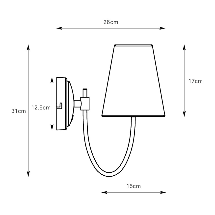Markslöjd 108908 - Nástenné svietidlo AMAR 1xE14/40W/230V biela/mosadz