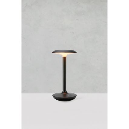 Markslöjd 108918 - LED Stmievateľná vonkajšia nabíjacia stolná lampa PETIT LED/2W/1800 mAh 2200/2700/3000K IP44 čierna