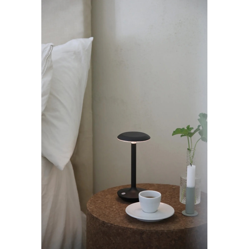 Markslöjd 108918 - LED Stmievateľná vonkajšia nabíjacia stolná lampa PETIT LED/2W/1800 mAh 2200/2700/3000K IP44 čierna