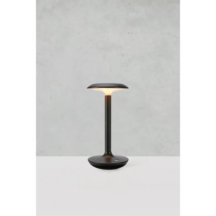 Markslöjd 108918 - LED Stmievateľná vonkajšia nabíjacia stolná lampa PETIT LED/2W/1800 mAh 2200/2700/3000K IP44 čierna