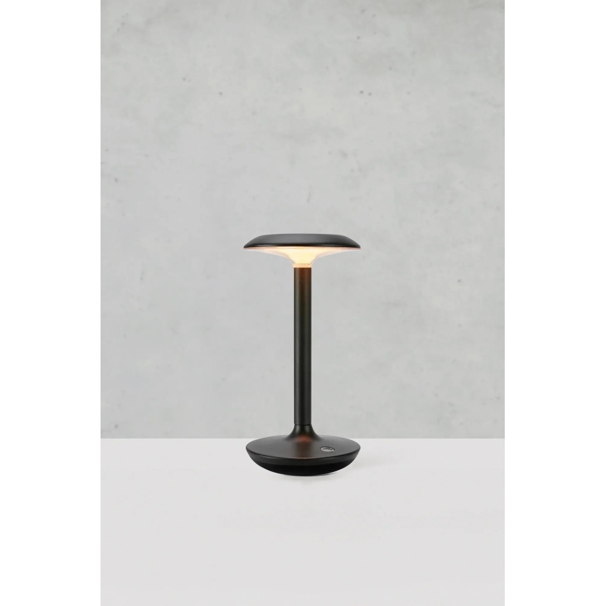 Markslöjd 108918 - LED Stmievateľná vonkajšia nabíjacia stolná lampa PETIT LED/2W/1800 mAh 2200/2700/3000K IP44 čierna