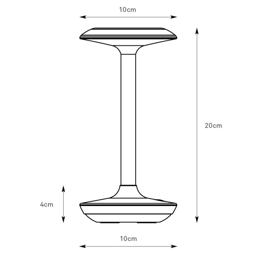 Markslöjd 108918 - LED Stmievateľná vonkajšia nabíjacia stolná lampa PETIT LED/2W/1800 mAh 2200/2700/3000K IP44 čierna
