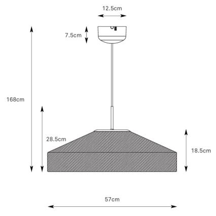 Markslöjd 108955 - Luster na lane ALIA 1xE27/60W/230V ľan/čierna