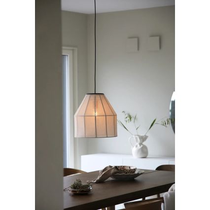 Markslöjd 108956 - Luster na lanku AIKO 1xE27/60W/230V ľan/čierna