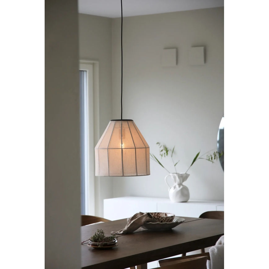 Markslöjd 108956 - Luster na lanku AIKO 1xE27/60W/230V ľan/čierna