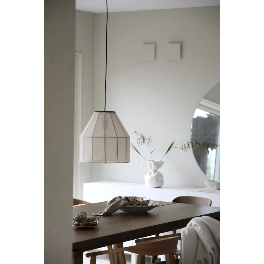 Markslöjd 108956 - Luster na lanku AIKO 1xE27/60W/230V ľan/čierna