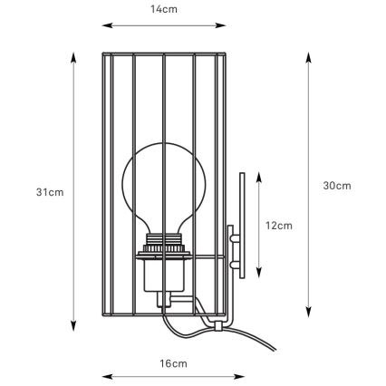 Markslöjd 108960 - Nástenné svietidlo HIKARI 1xE27/60W/230V biela/čierna