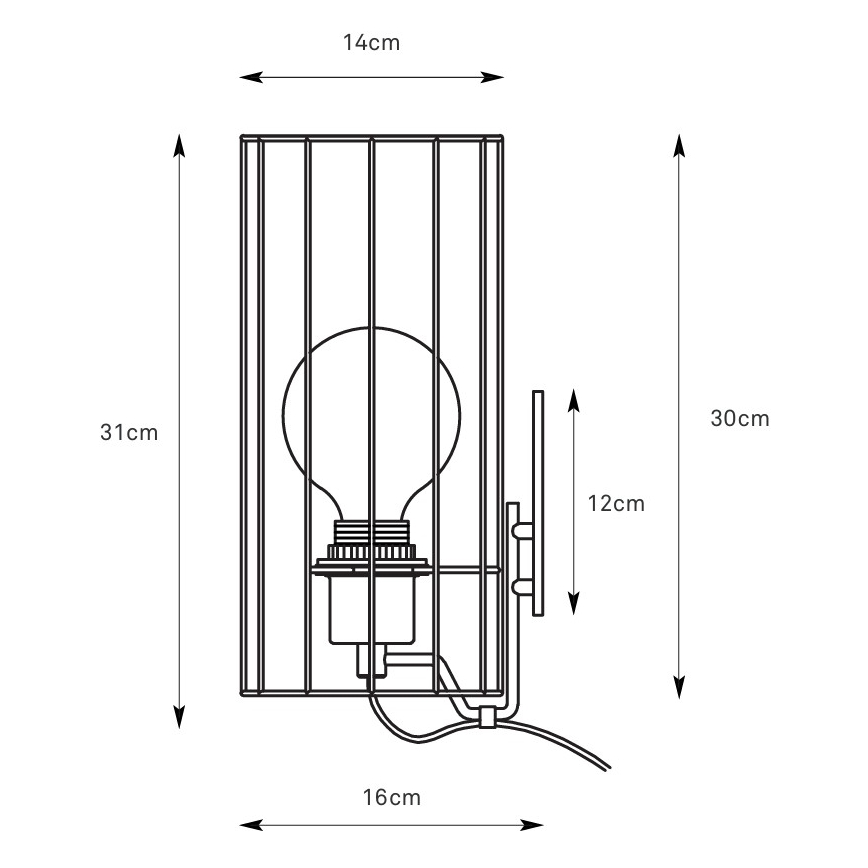 Markslöjd 108960 - Nástenné svietidlo HIKARI 1xE27/60W/230V biela/čierna