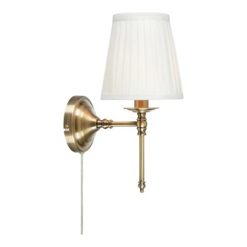 Markslöjd 108968 - Nástenná lampa MANOR 1xE14/40W/230V biela/mosadz