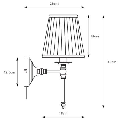 Markslöjd 108968 - Nástenná lampa MANOR 1xE14/40W/230V biela/mosadz