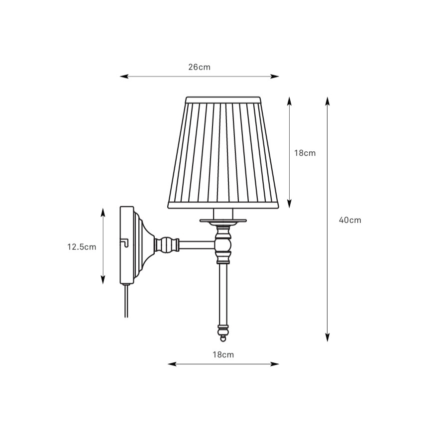 Markslöjd 108968 - Nástenná lampa MANOR 1xE14/40W/230V biela/mosadz