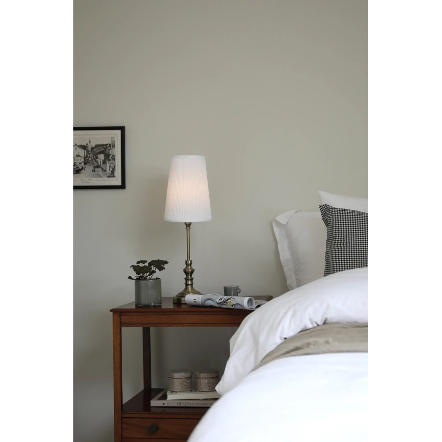 Markslöjd 108969 - Stolná lampa NOBLE 1xE14/40W/230V 56 cm biela/mosadz