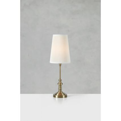 Markslöjd 108969 - Stolná lampa NOBLE 1xE14/40W/230V 56 cm biela/mosadz