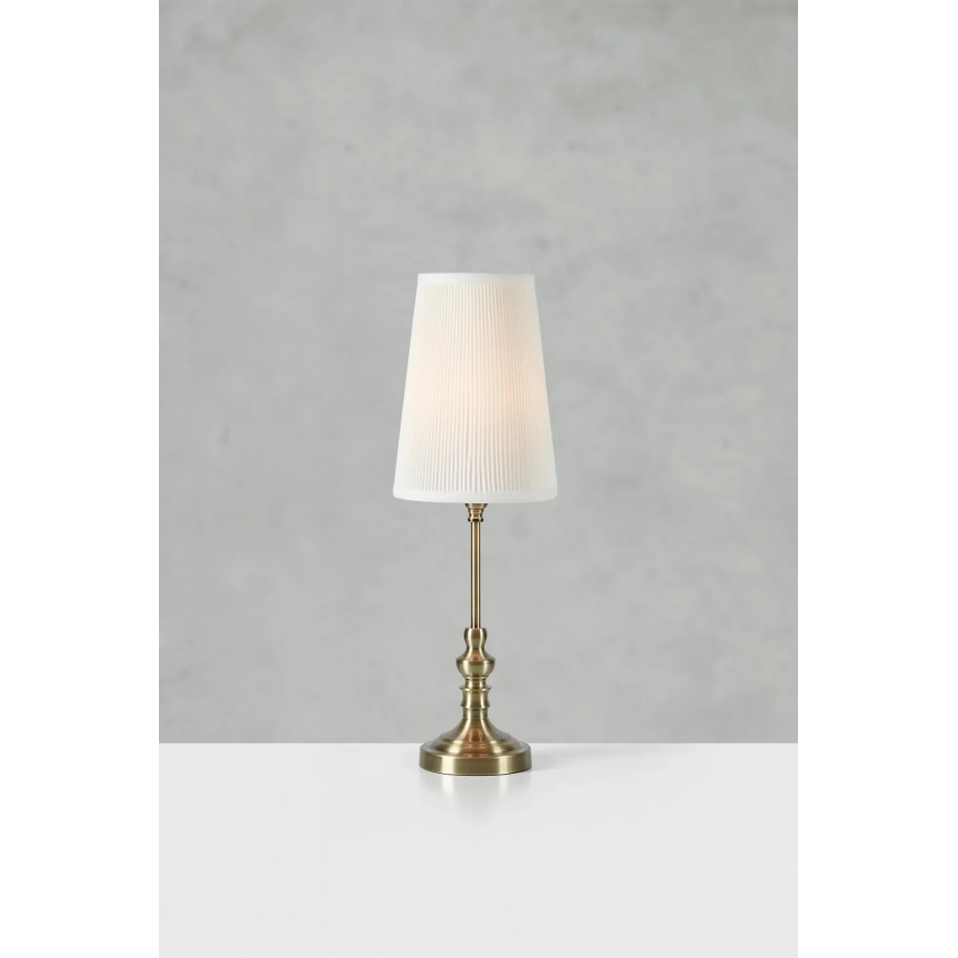 Markslöjd 108969 - Stolná lampa NOBLE 1xE14/40W/230V 56 cm biela/mosadz